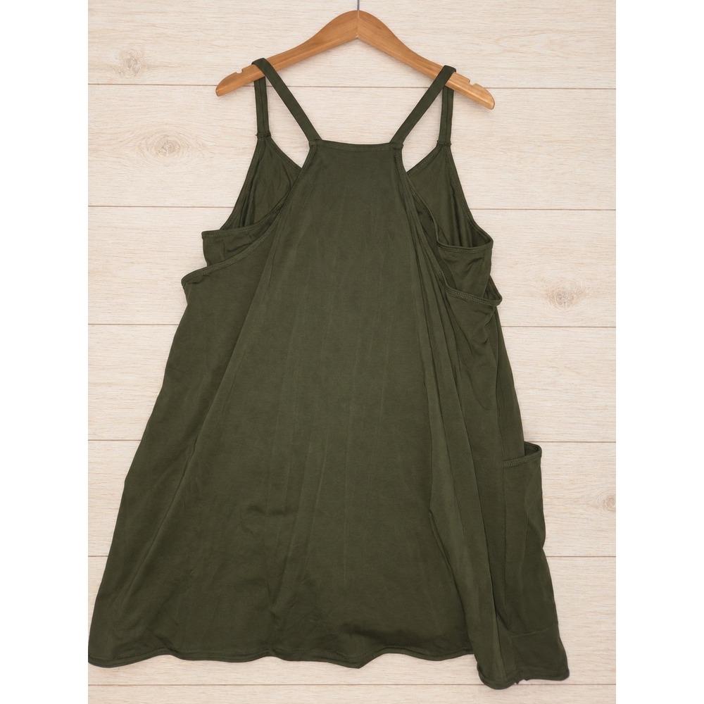 Womens Green Activewear Sleeveless Racerback Pocket Romper Size 2XL NEW